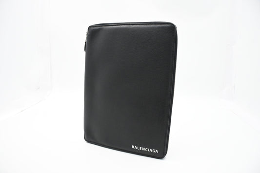 Balenciaga Tablet Case in Black Leather