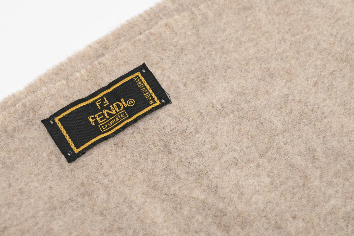 Fendi Scarf in Beige Wool