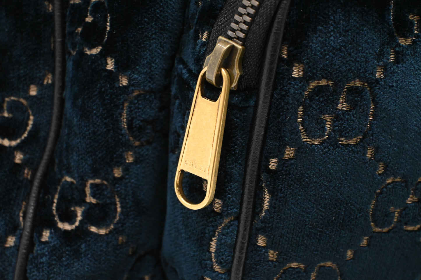 Gucci Backpack in GG Blue Velvet