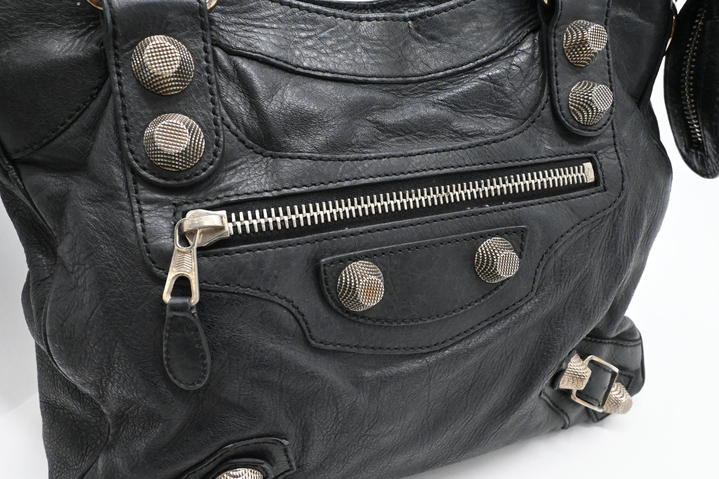 Balenciaga Giant Velo in Dark Blue Leather