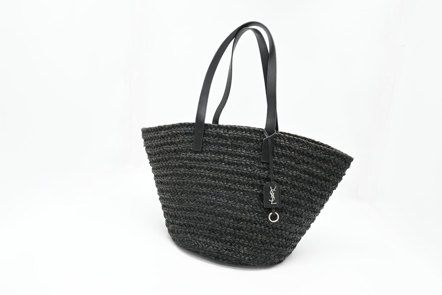 YSL Saint Laurent Tote Bag in Black Raffia