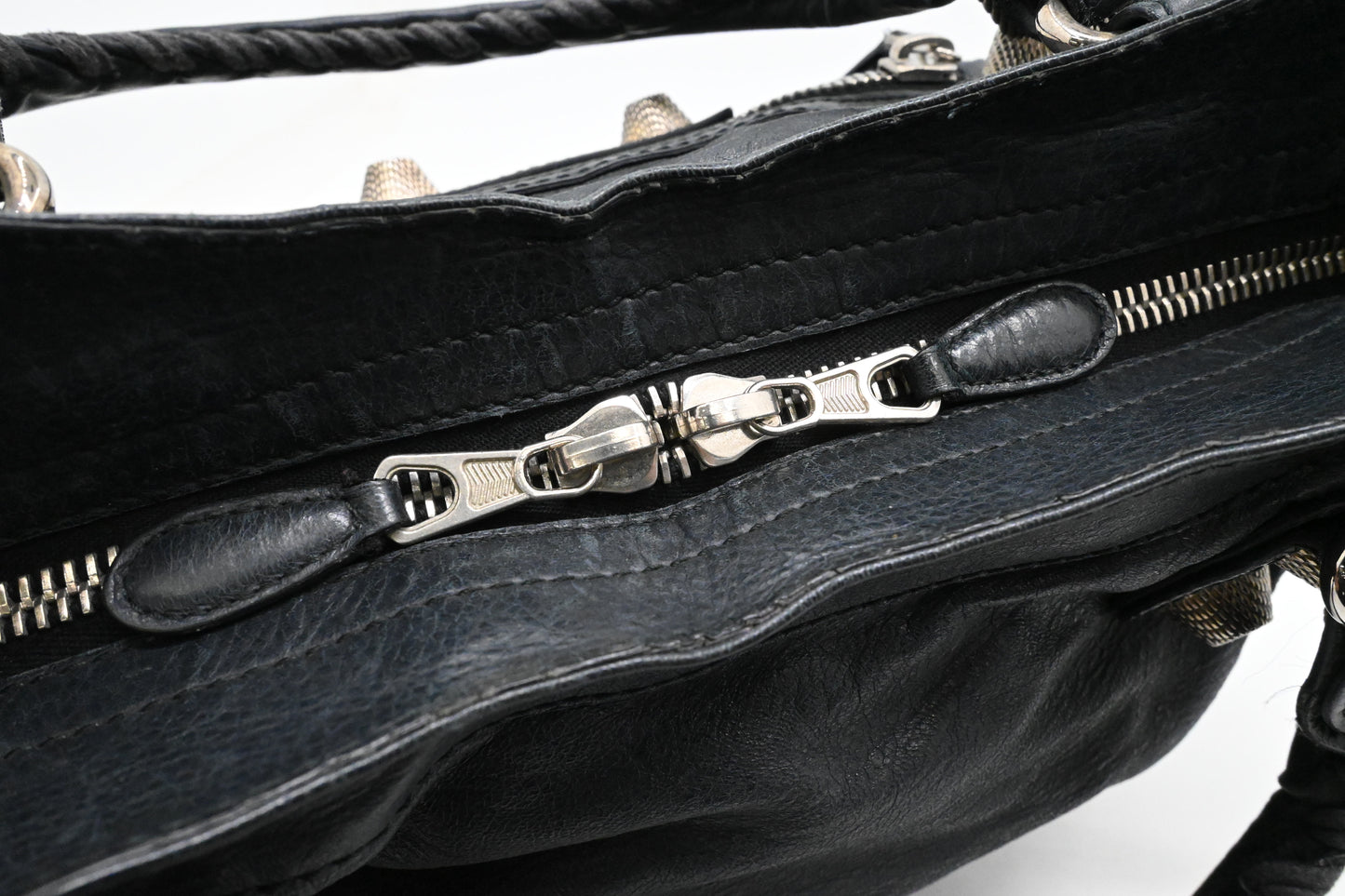 Balenciaga Giant Velo in Dark Blue Leather