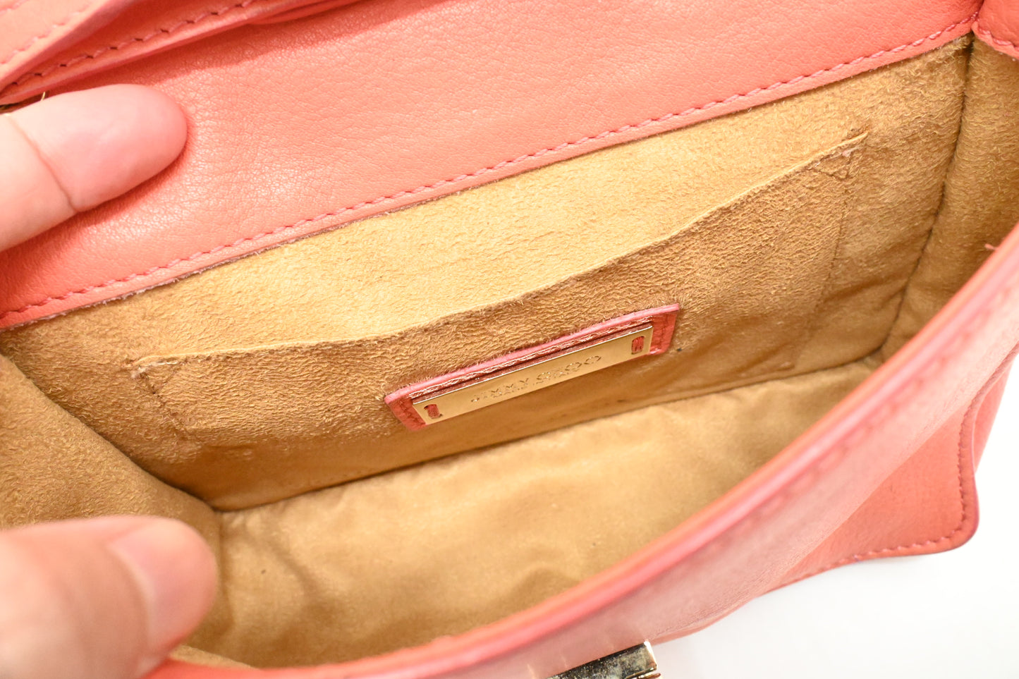 Jimmy Choo Rebel Crossbody Bag in Pink Leather