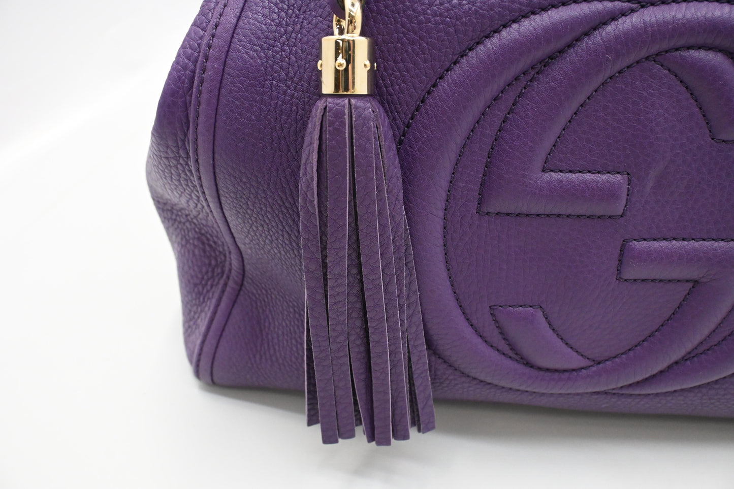 Gucci Soho Hobo Bag in Purple Leather
