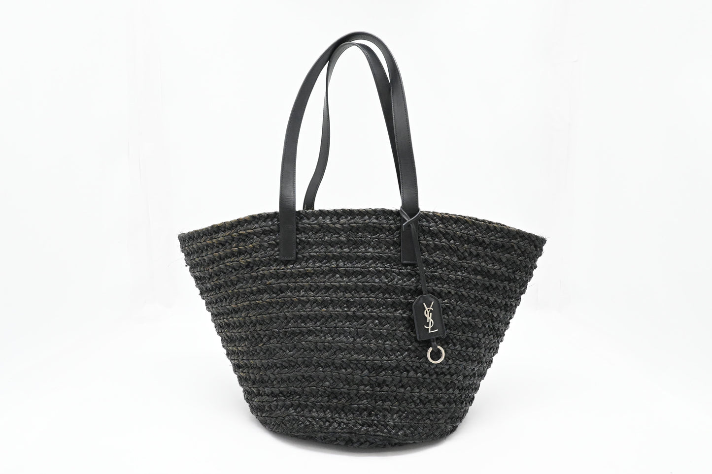 YSL Saint Laurent Tote Bag in Black Raffia