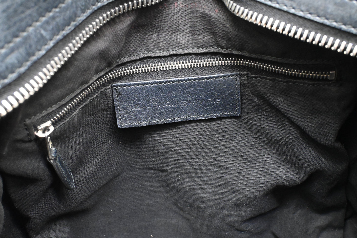 Balenciaga Giant Velo in Dark Blue Leather