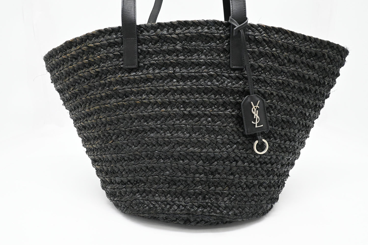 YSL Saint Laurent Tote Bag in Black Raffia