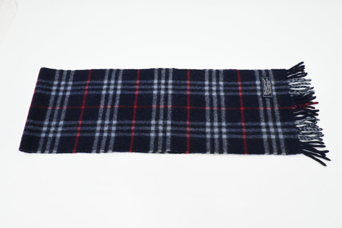Burberry Scarf in Navy Blue in Lambswool