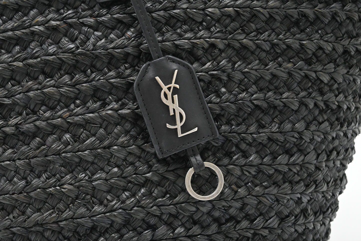 YSL Saint Laurent Tote Bag in Black Raffia
