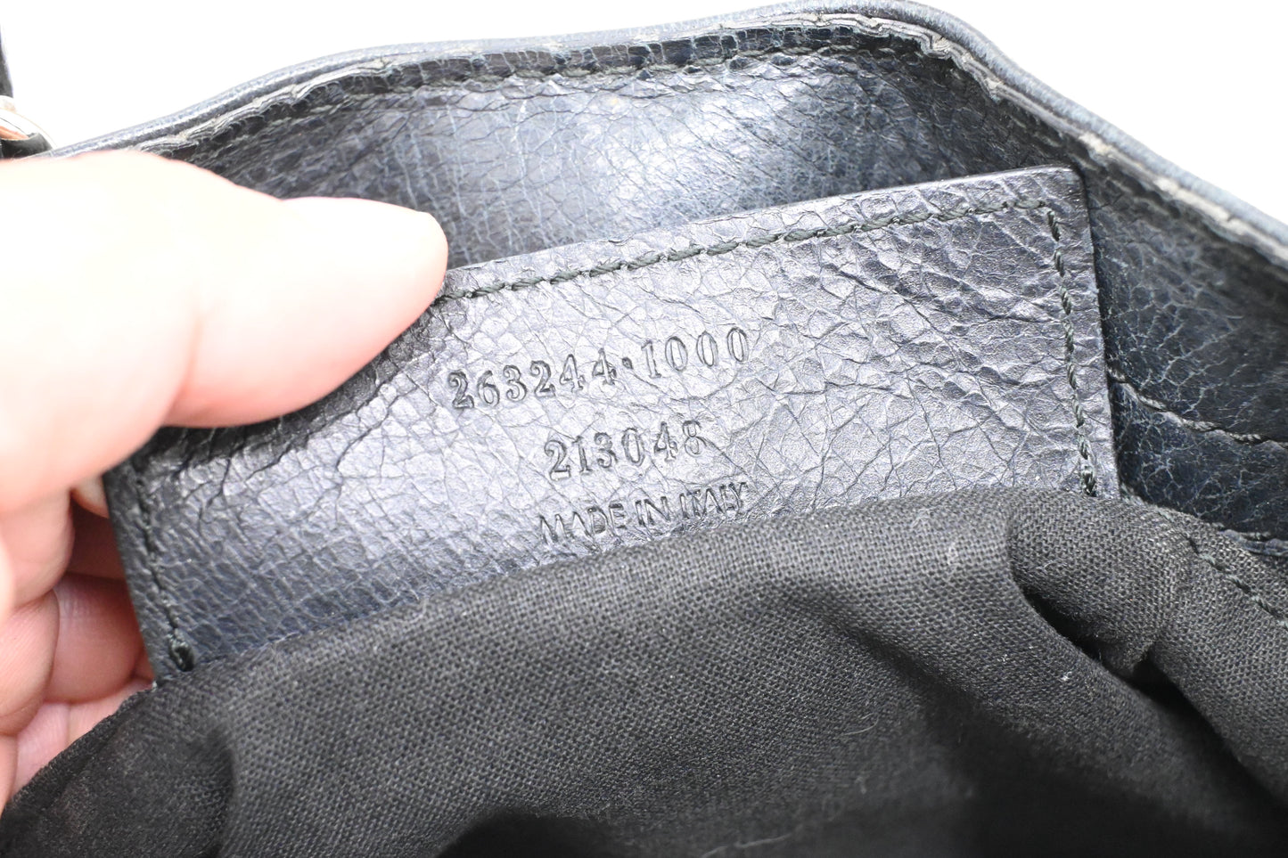 Balenciaga Giant Velo in Dark Blue Leather