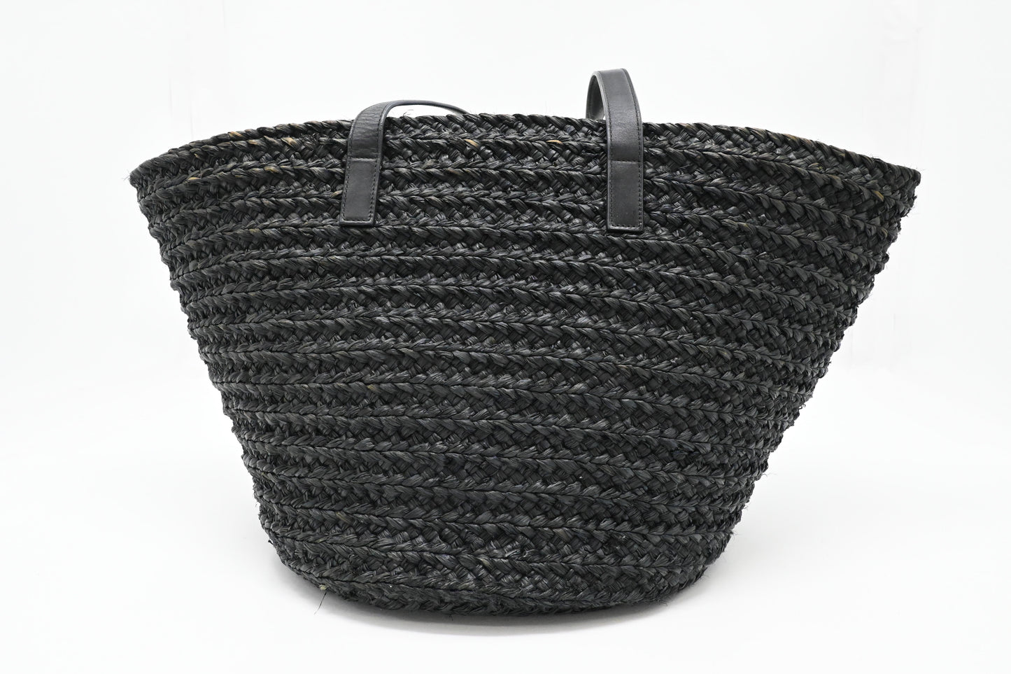 YSL Saint Laurent Tote Bag in Black Raffia