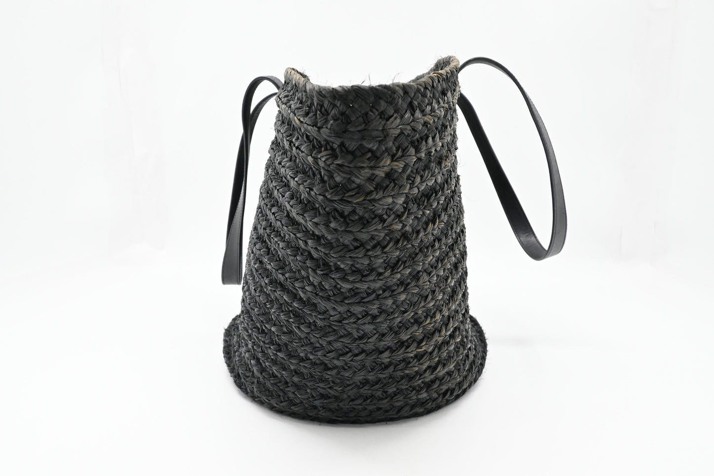 YSL Saint Laurent Tote Bag in Black Raffia