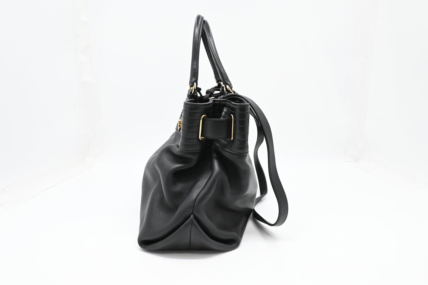 Ferragamo 2way Bag in Black Leather