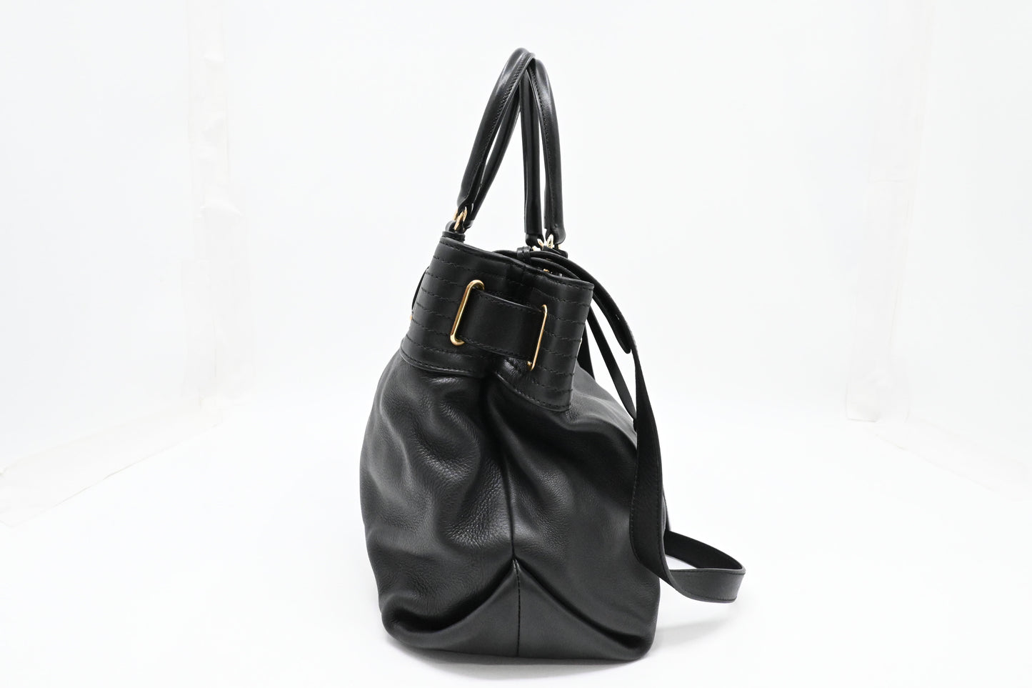 Ferragamo 2way Bag in Black Leather