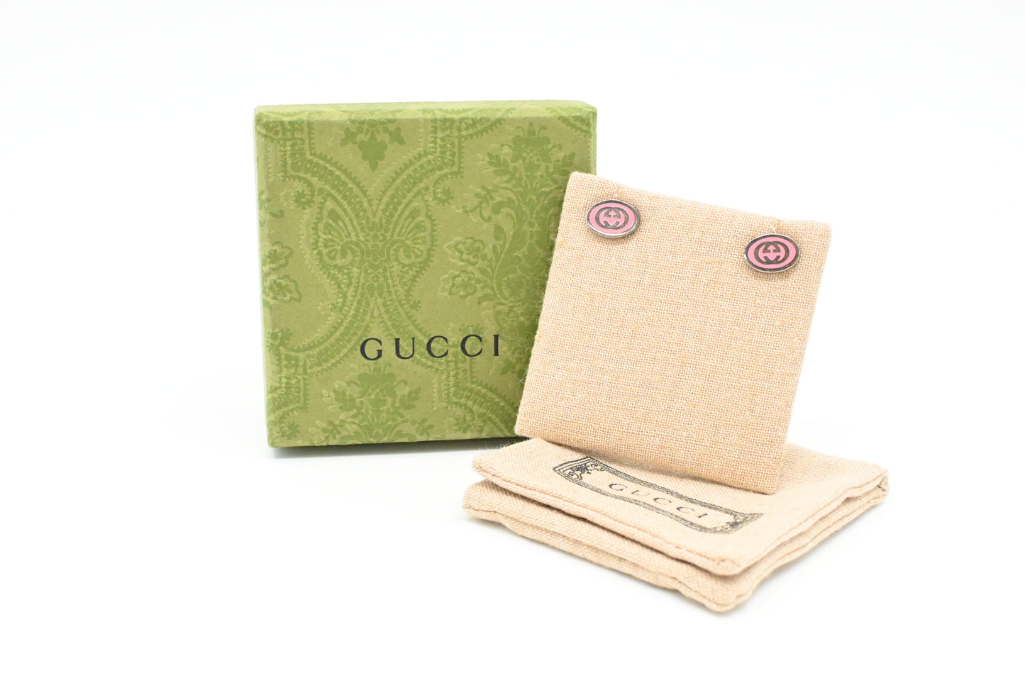 Gucci Logo Earrings in Pink