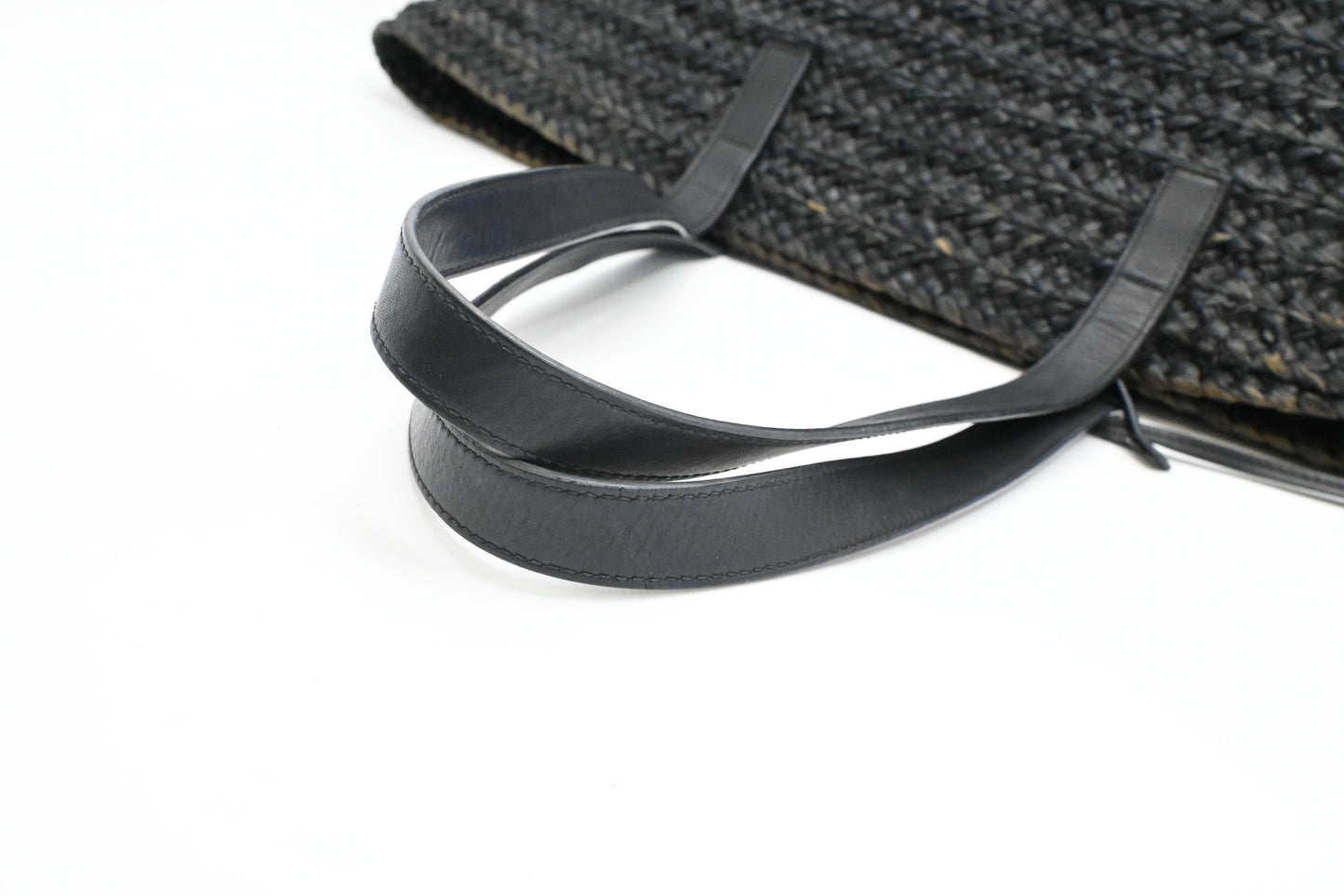 YSL Saint Laurent Tote Bag in Black Raffia