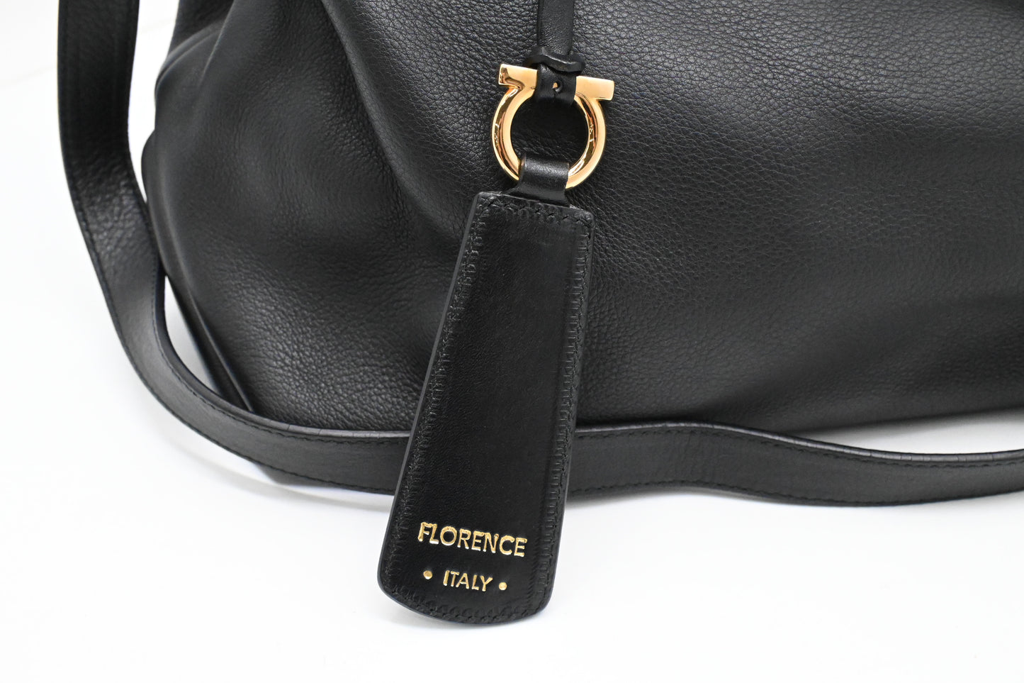 Ferragamo 2way Bag in Black Leather