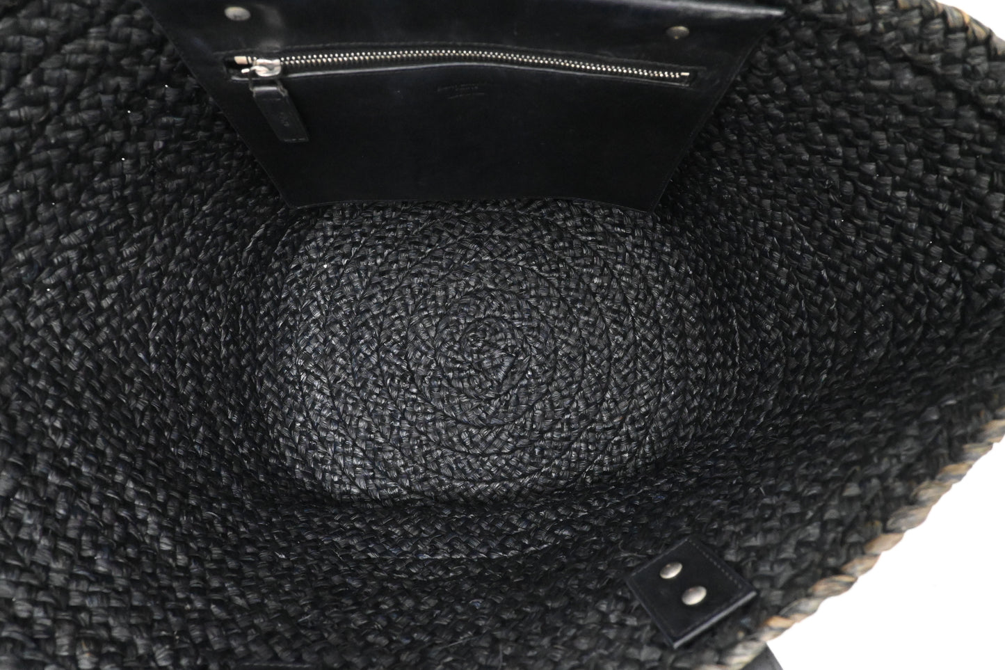 YSL Saint Laurent Tote Bag in Black Raffia
