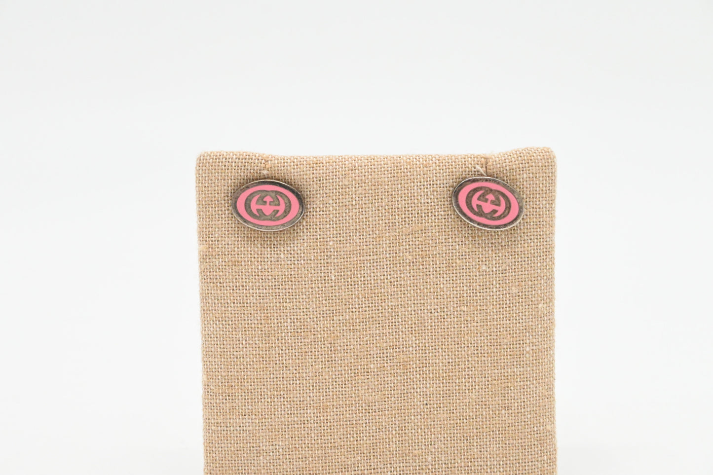 Gucci Logo Earrings in Pink