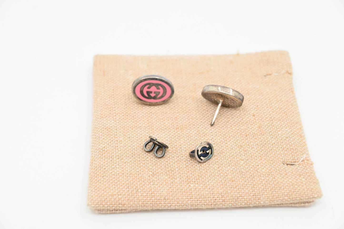 Gucci Logo Earrings in Pink