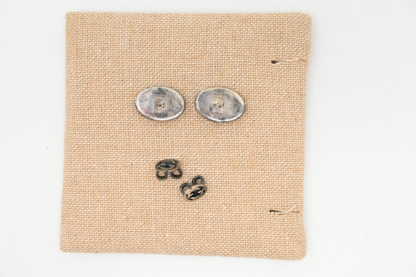 Gucci Logo Earrings in Pink