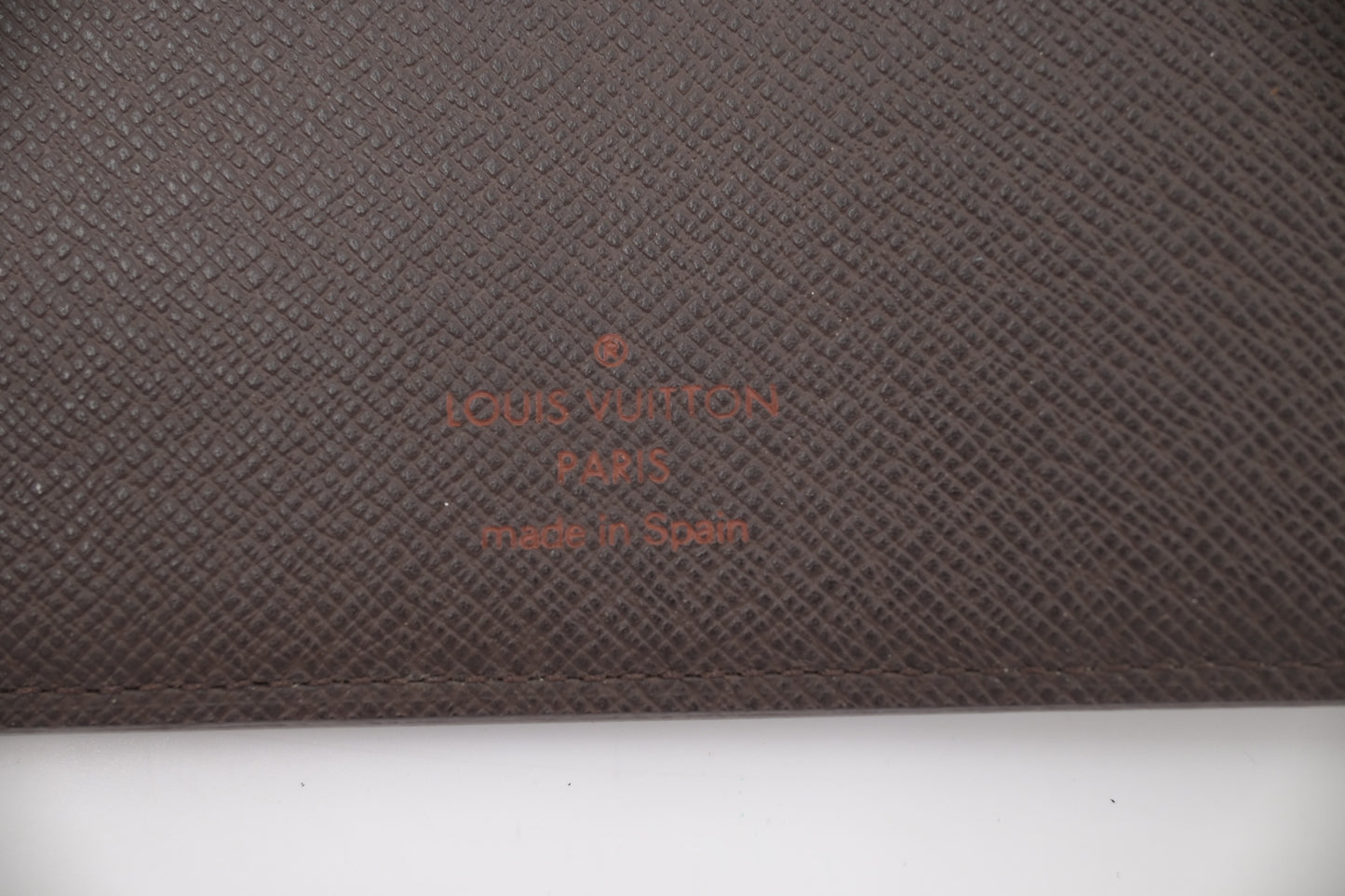 Louis Vuitton Agenda Cover in Damier Ebene Canvas