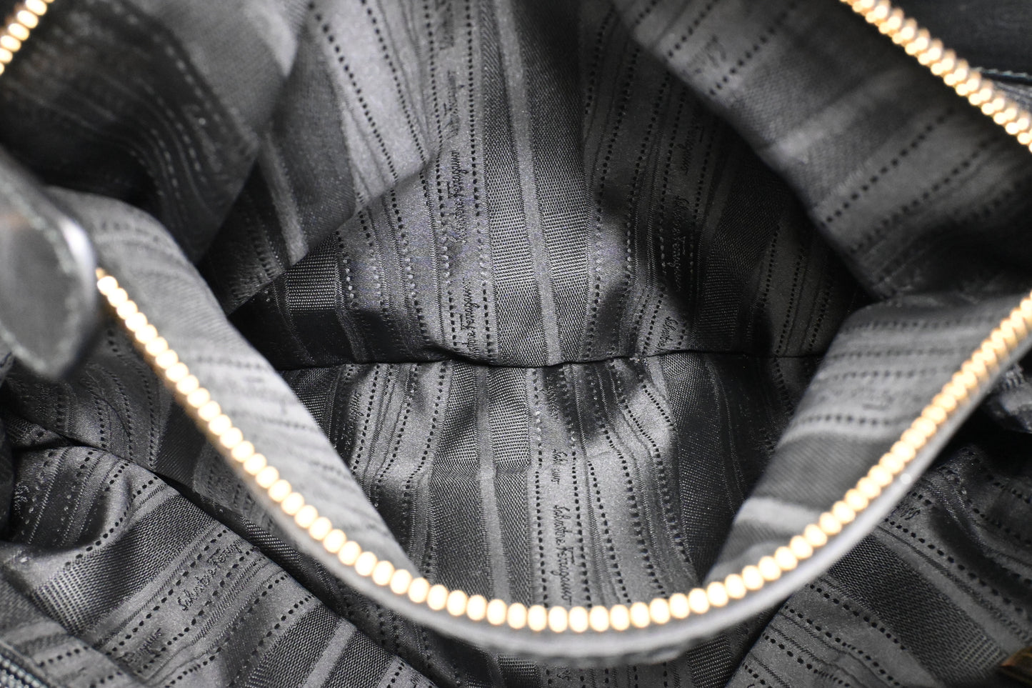Ferragamo 2way Bag in Black Leather