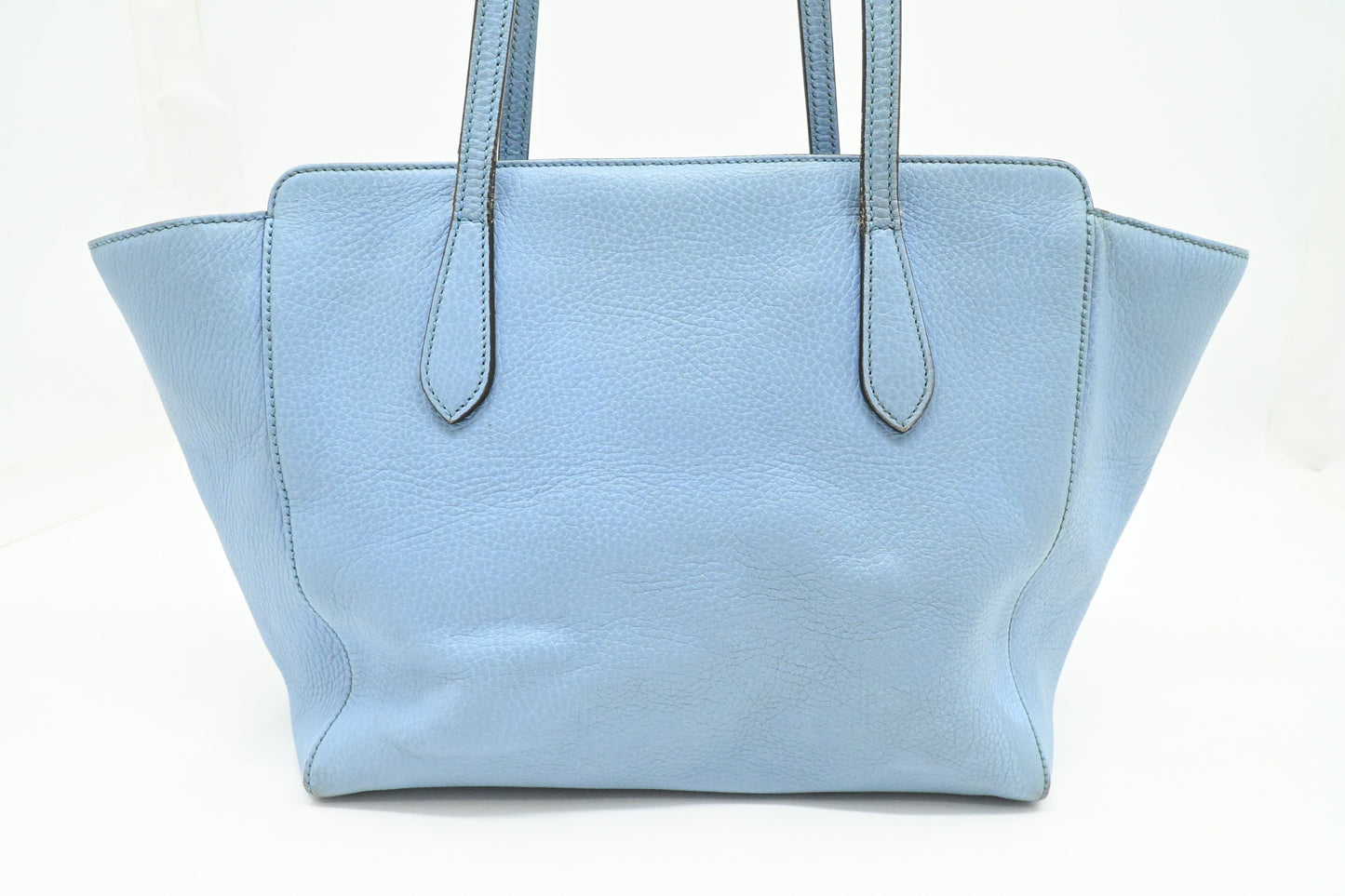 Gucci Swing Tote in Light Blue Leather