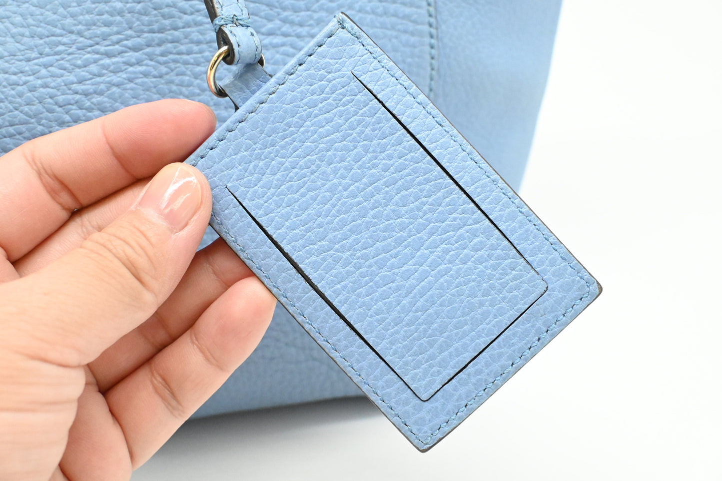 Gucci Swing Tote in Light Blue Leather