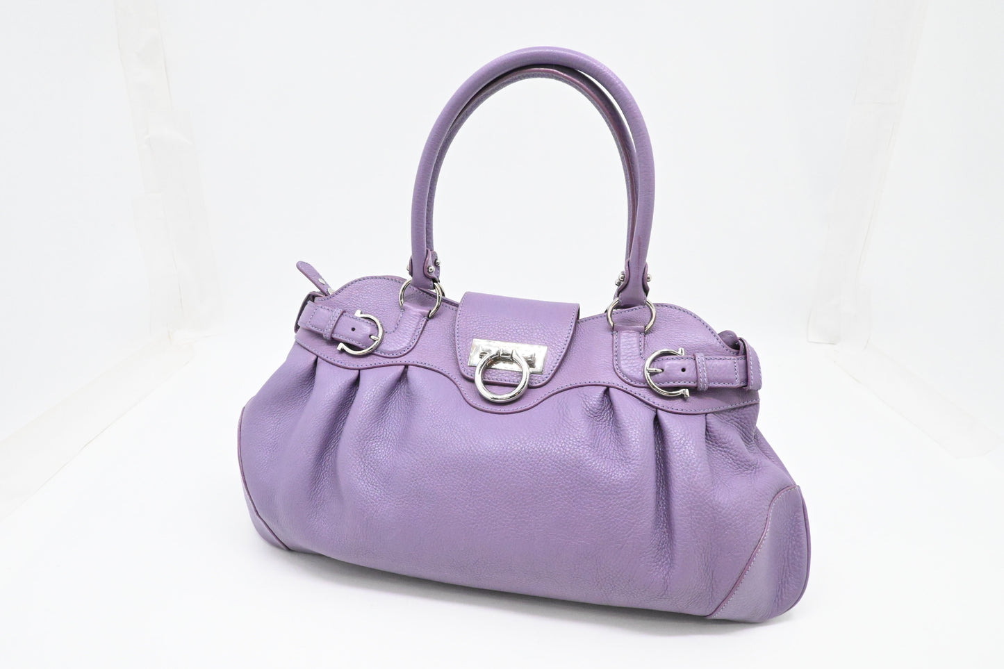 Ferragamo Marisa Handbag in Purple Leather