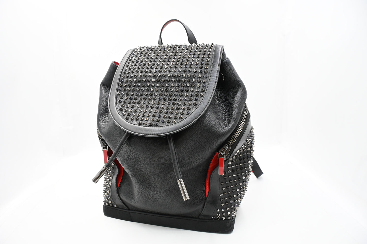 Louboutin Explorafunk Backpack in Black Studded Leather