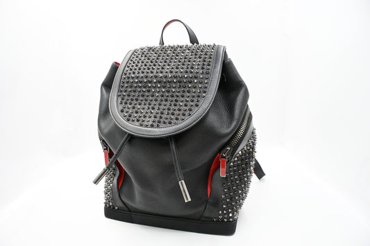 Louboutin Explorafunk Backpack in Black Studded Leather