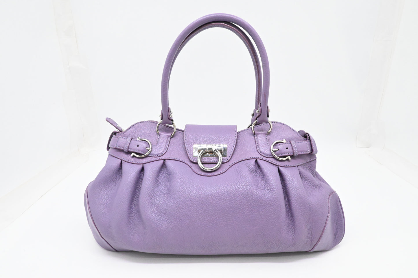 Ferragamo Marisa Handbag in Purple Leather