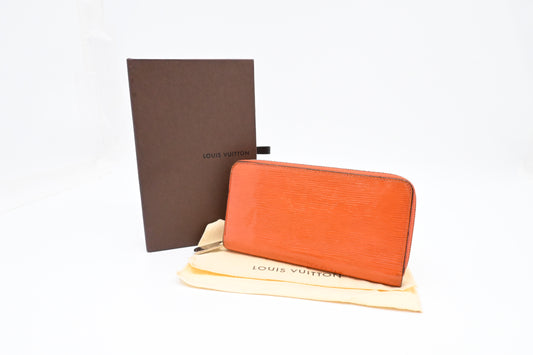 Louis Vuitton Zippy Long Wallet in Orange Epi Leather