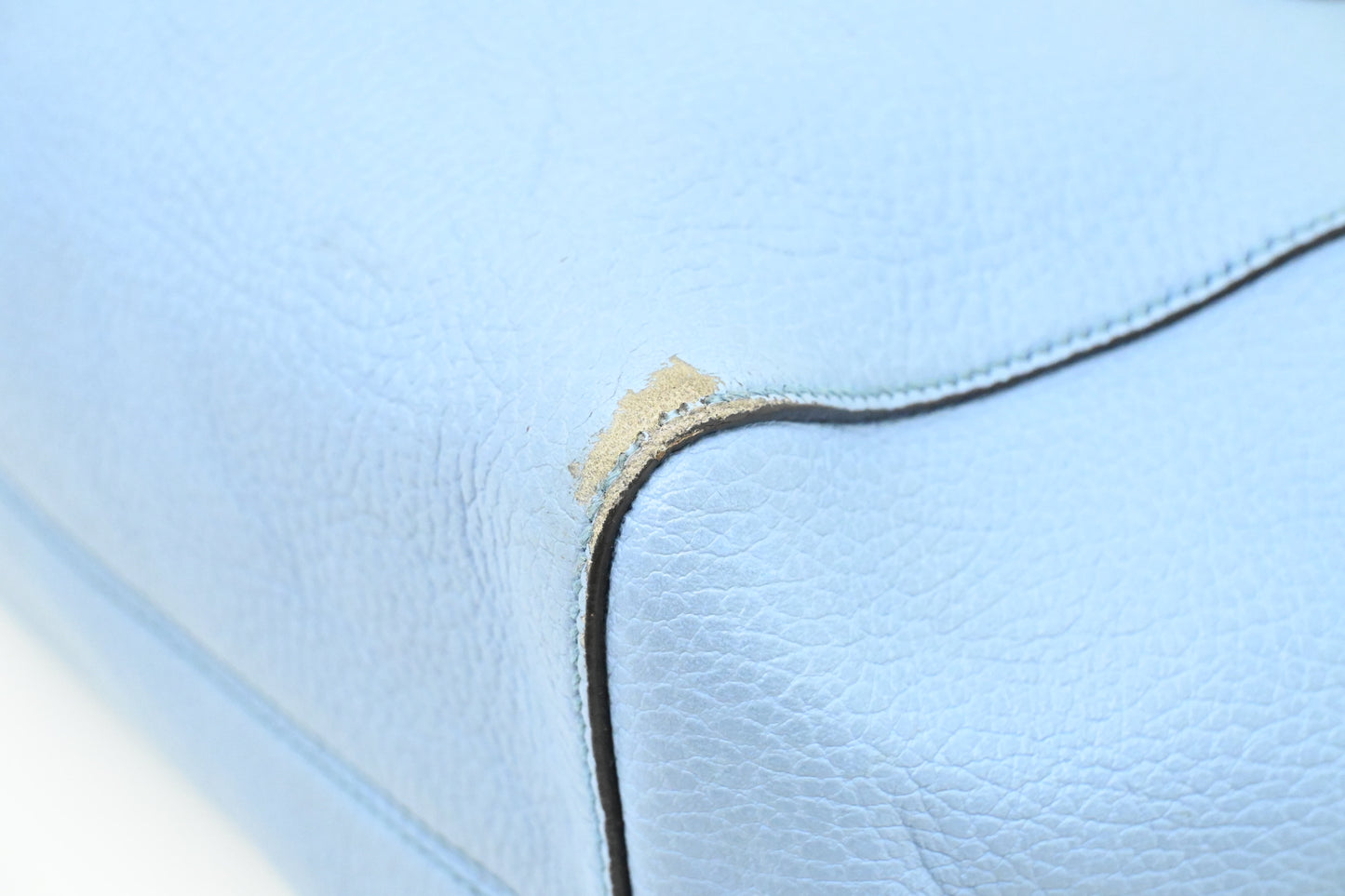 Gucci Swing Tote in Light Blue Leather