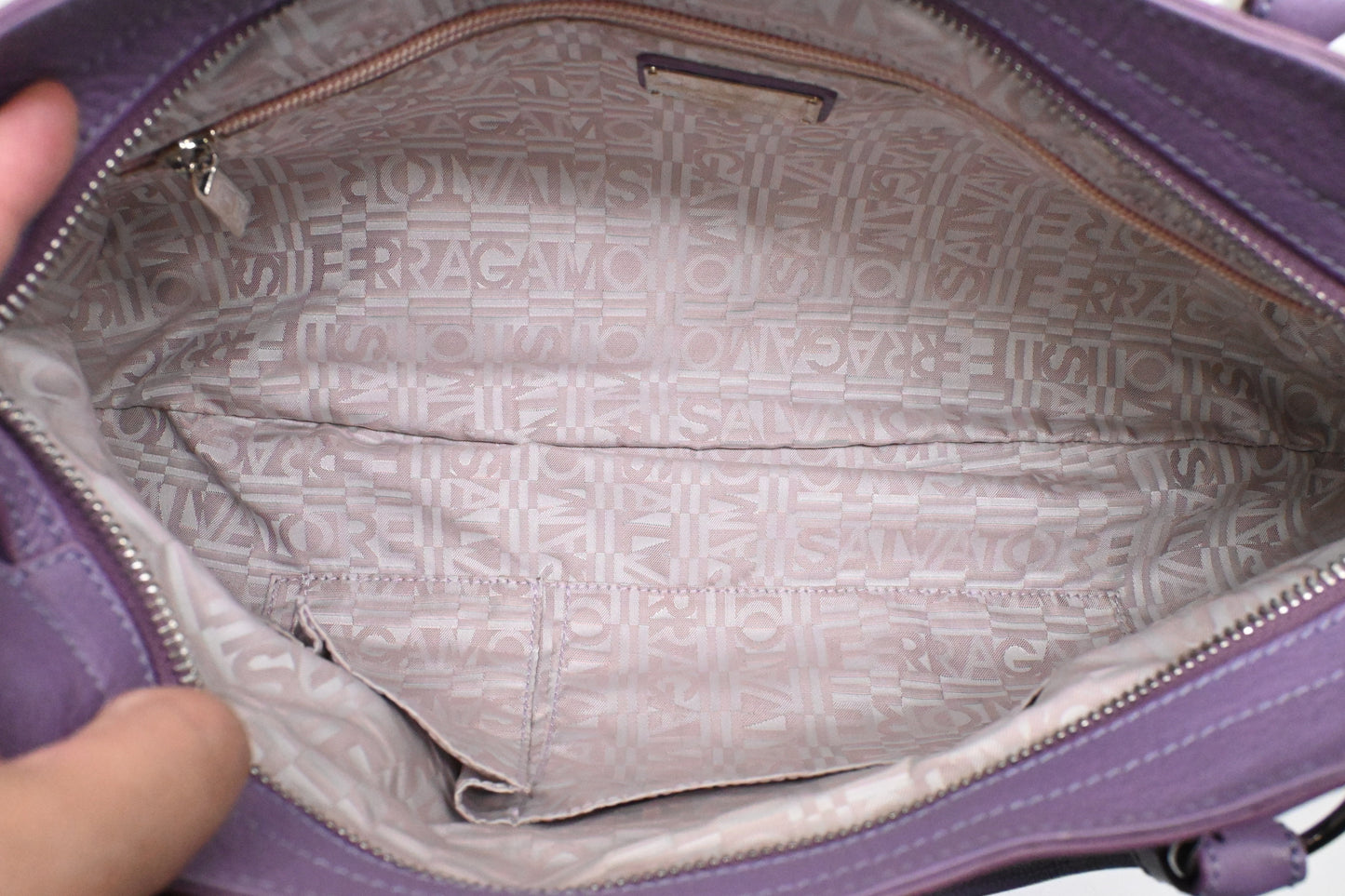 Ferragamo Marisa Handbag in Purple Leather