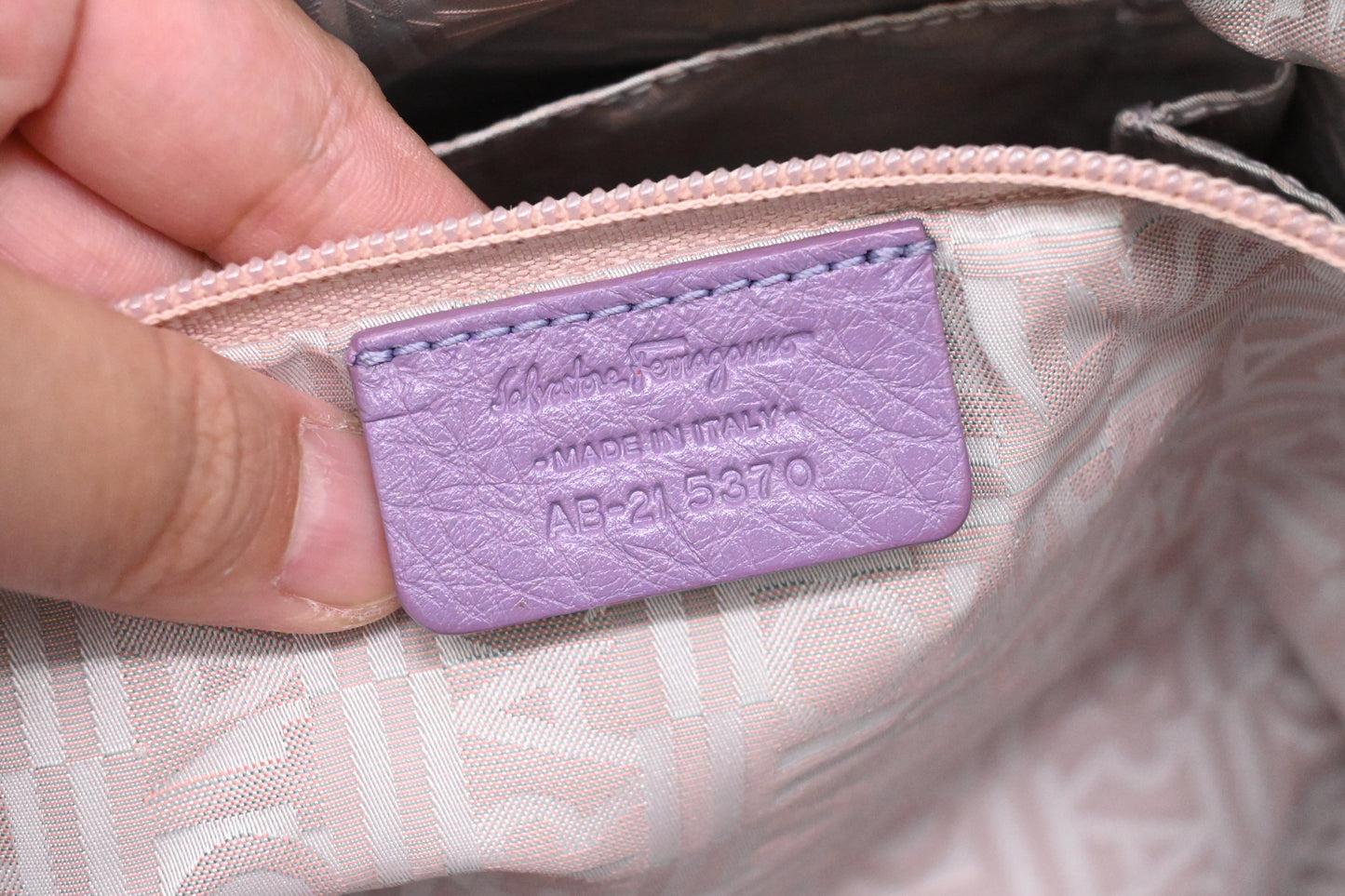 Ferragamo Marisa Handbag in Purple Leather
