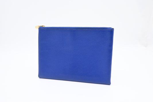 Hermes Atout Pouch in Blue Leather