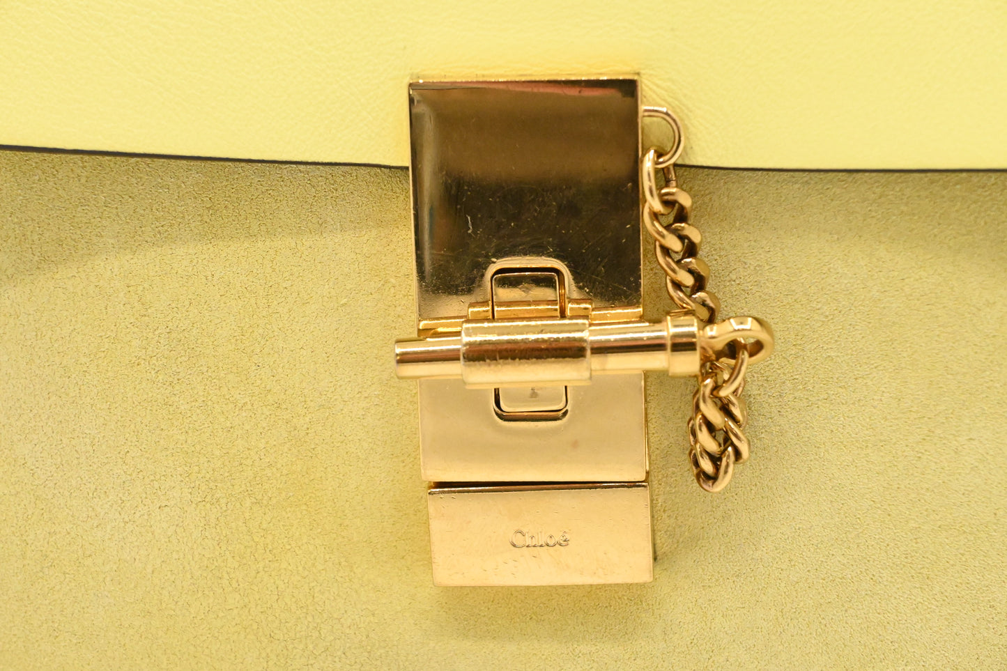 Chloe Drew Crossbody in Yellow Leather and Suede