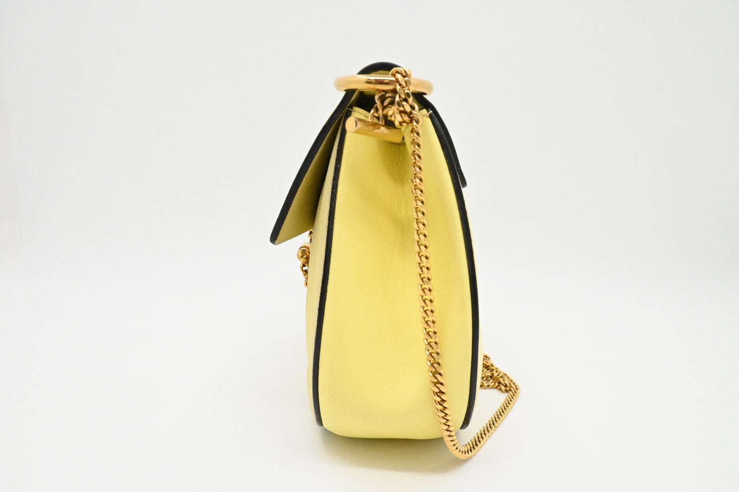 Chloe Drew Crossbody in Yellow Leather and Suede
