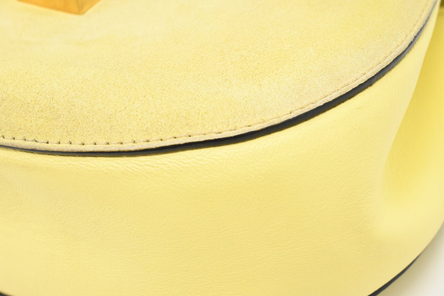 Chloe Drew Crossbody in Yellow Leather and Suede