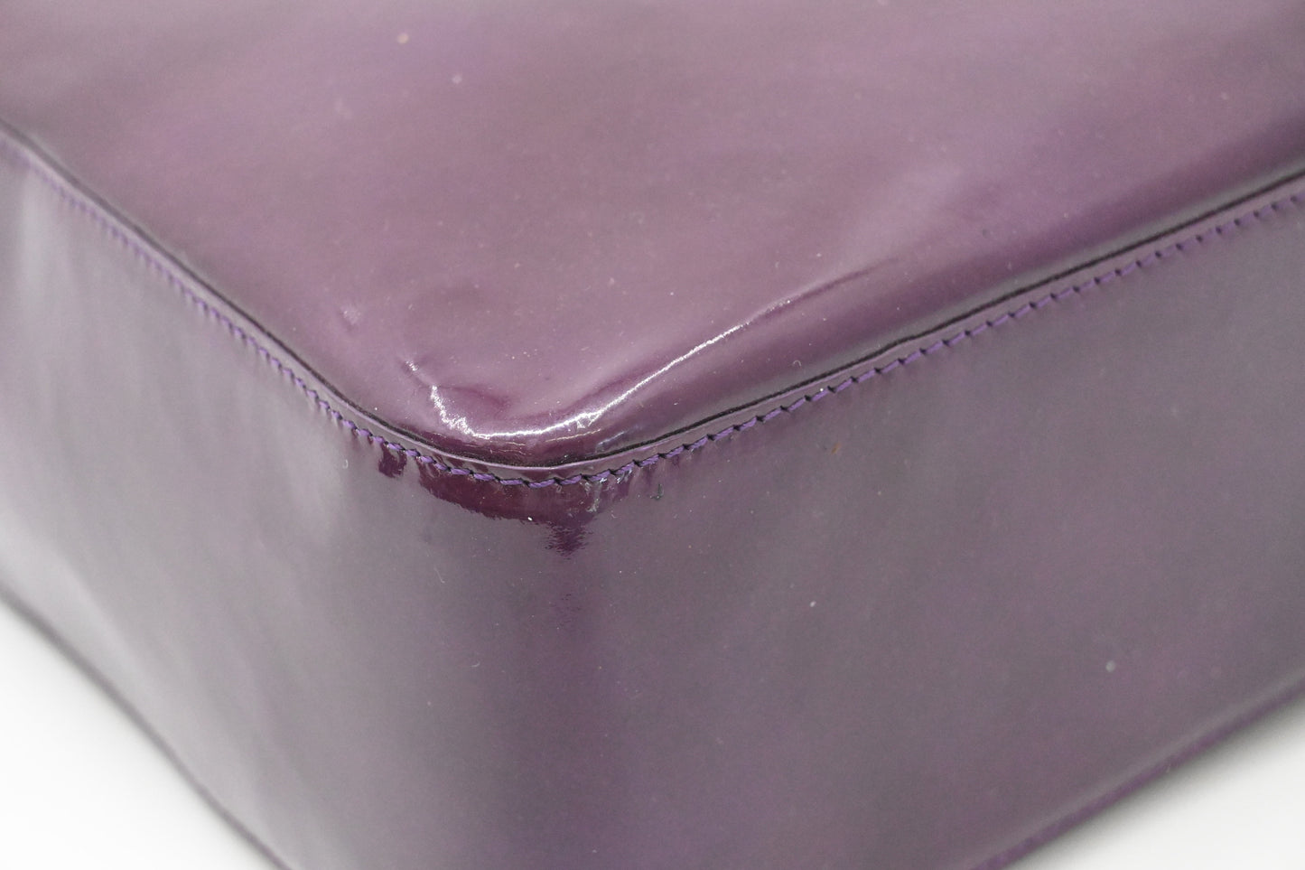 Chanel Shoulder Bag in Purple Patent Leather