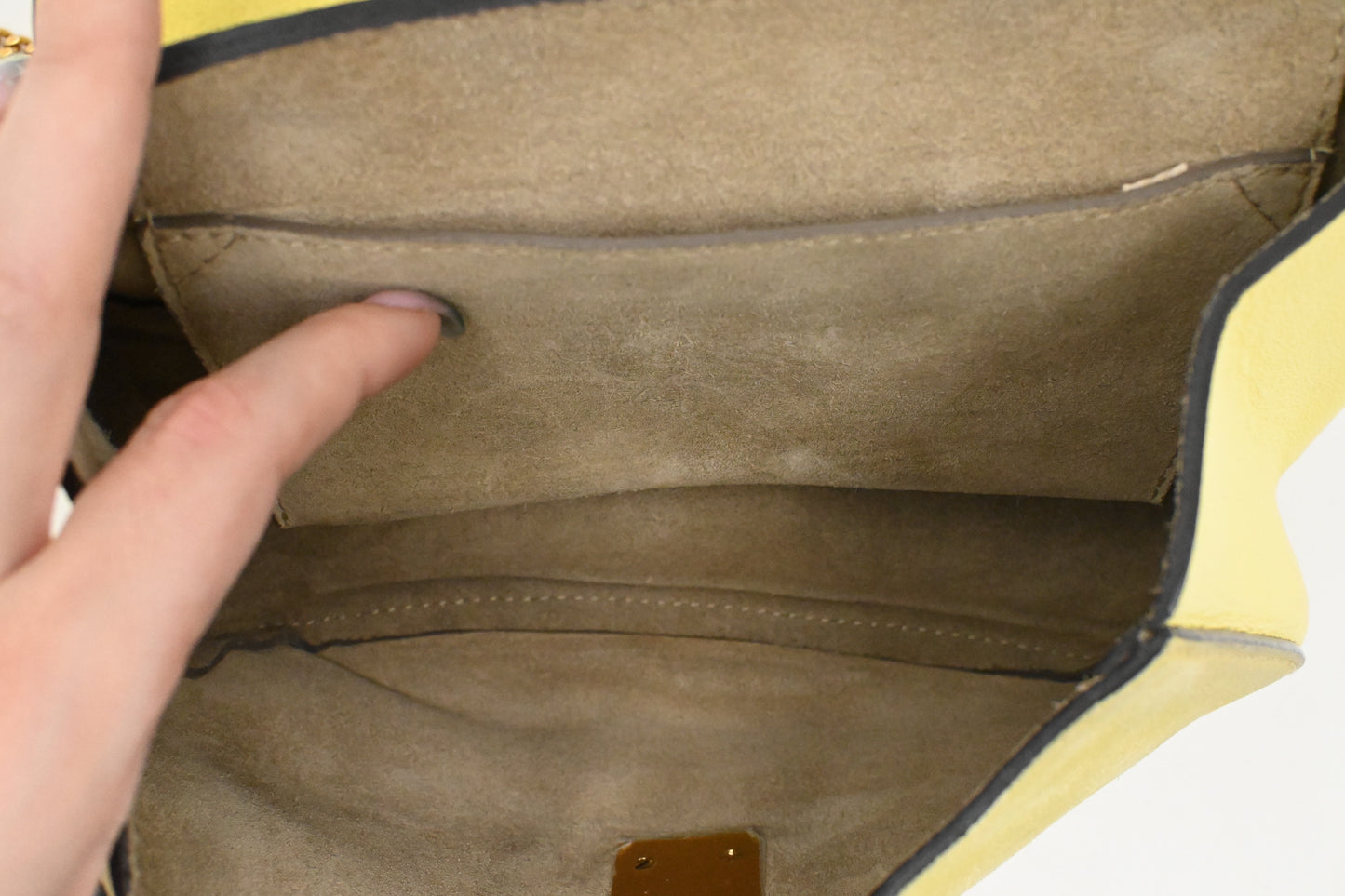 Chloe Drew Crossbody in Yellow Leather and Suede