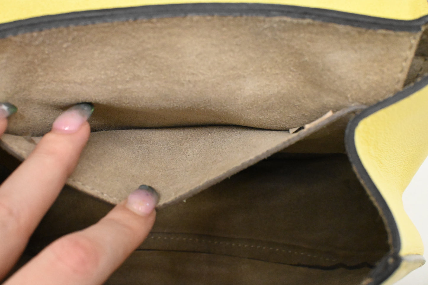 Chloe Drew Crossbody in Yellow Leather and Suede