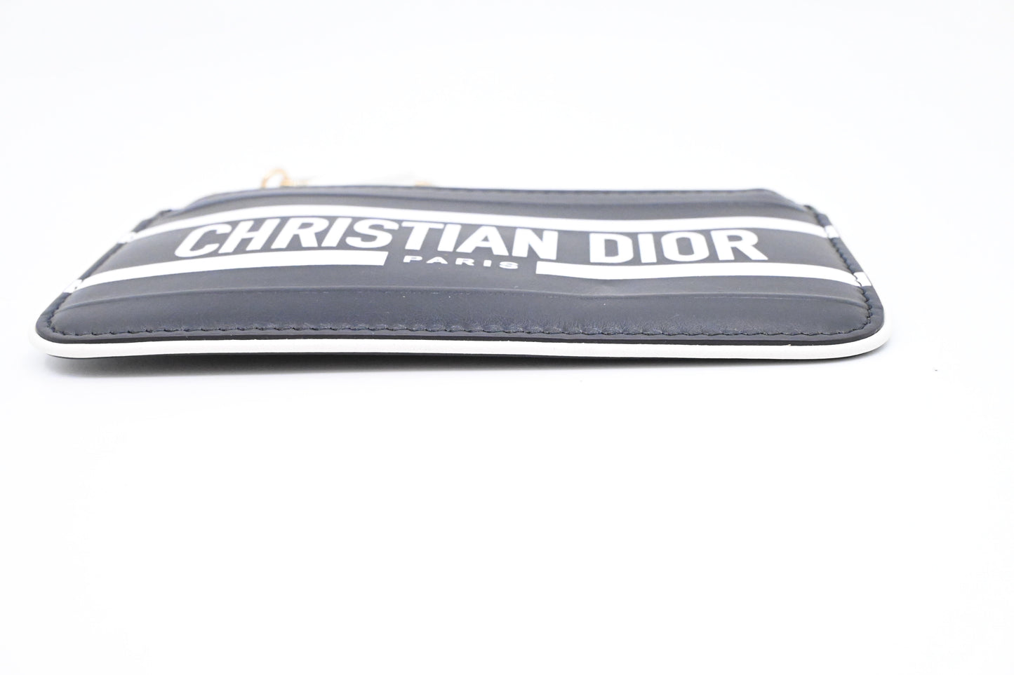 Dior Vibe Key Case in Black and White Leather