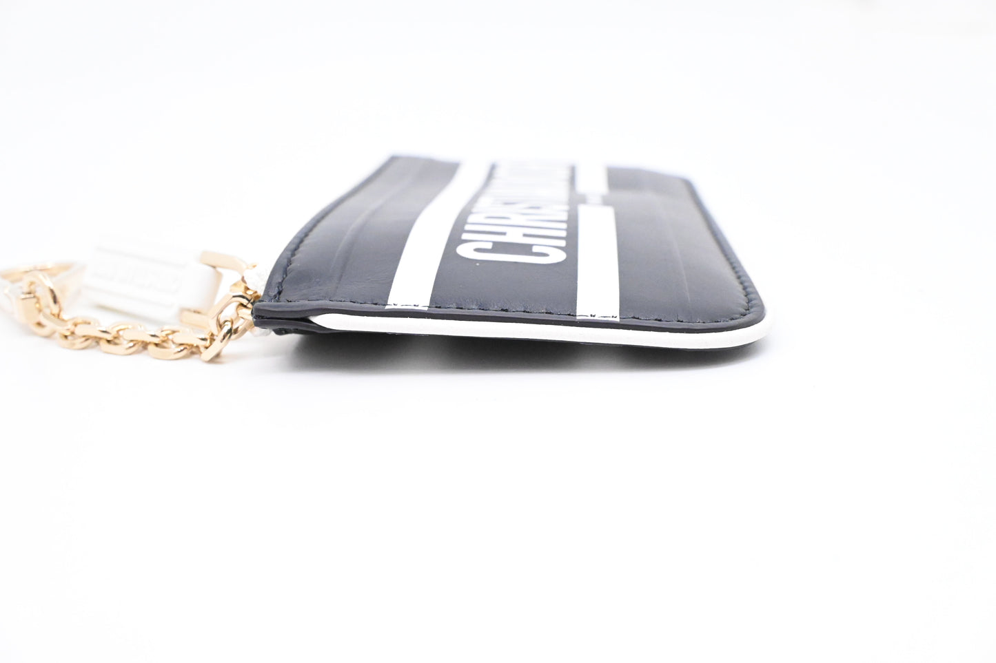 Dior Vibe Key Case in Black and White Leather