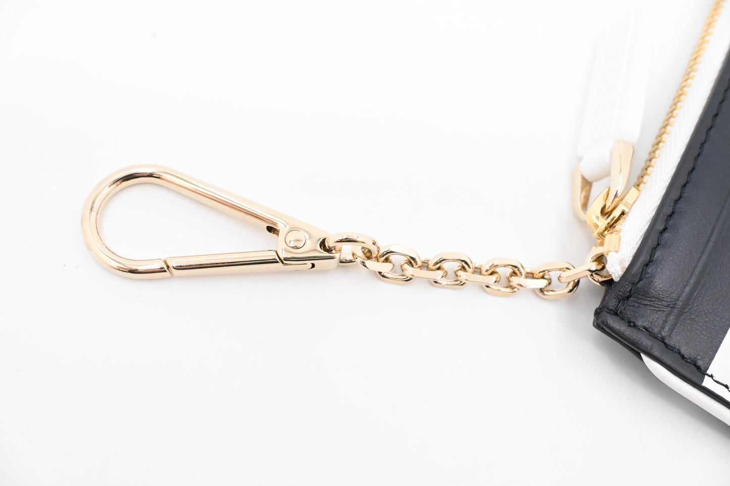 Dior Vibe Key Case in Black and White Leather
