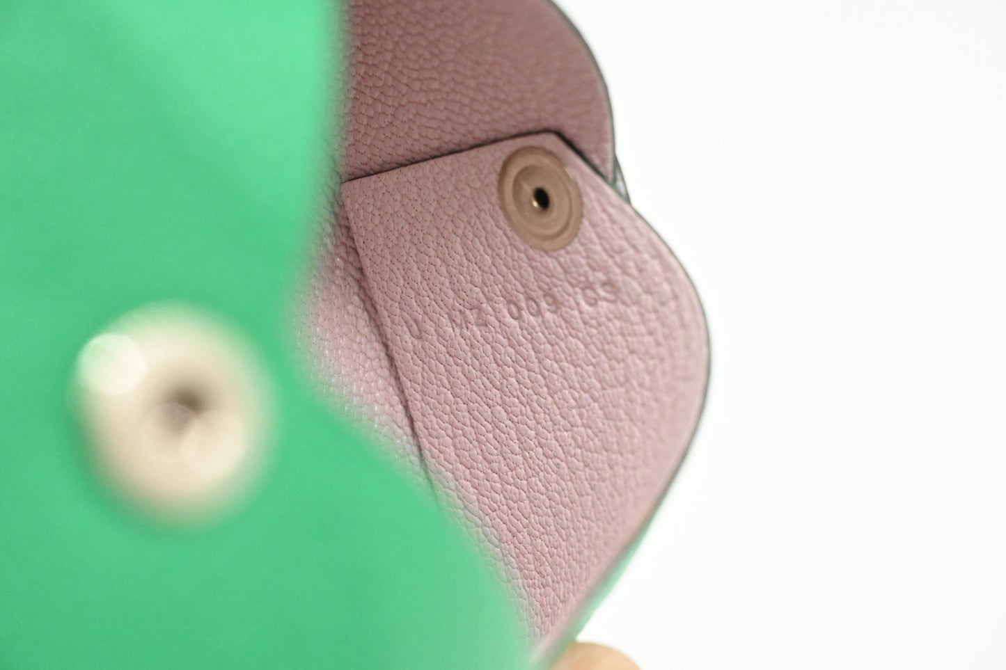 Hermes Calvi Verso Card Holder in Green Leather