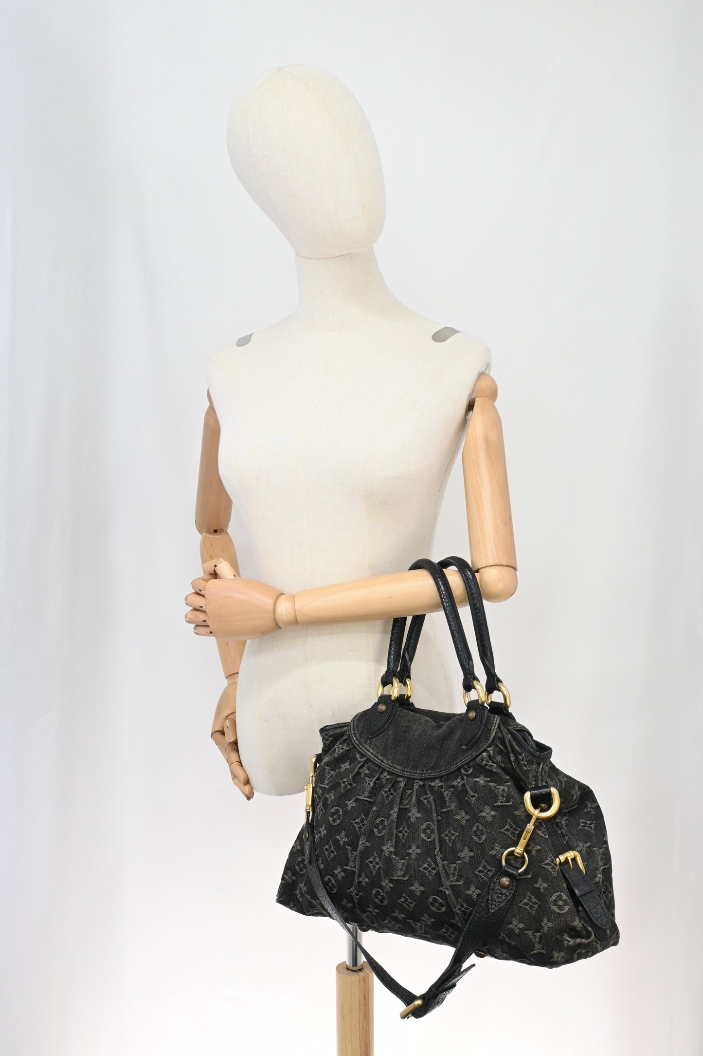 Louis Vuitton Neo Cabby PM in Black Monogram Denim