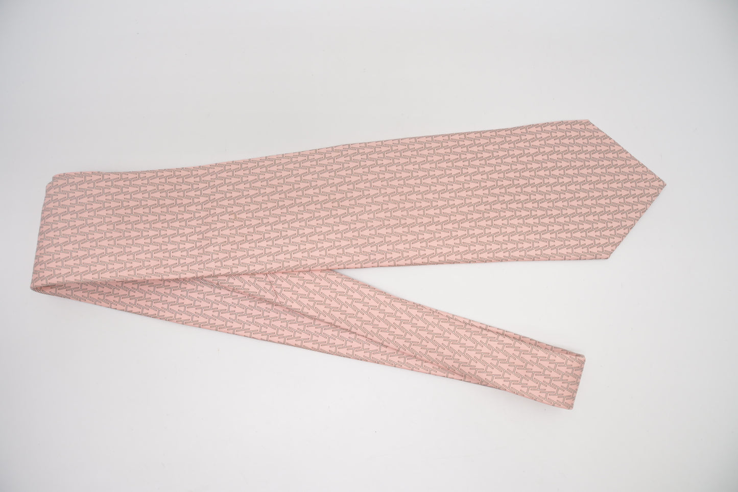 Hermes Tie in Pink Silk